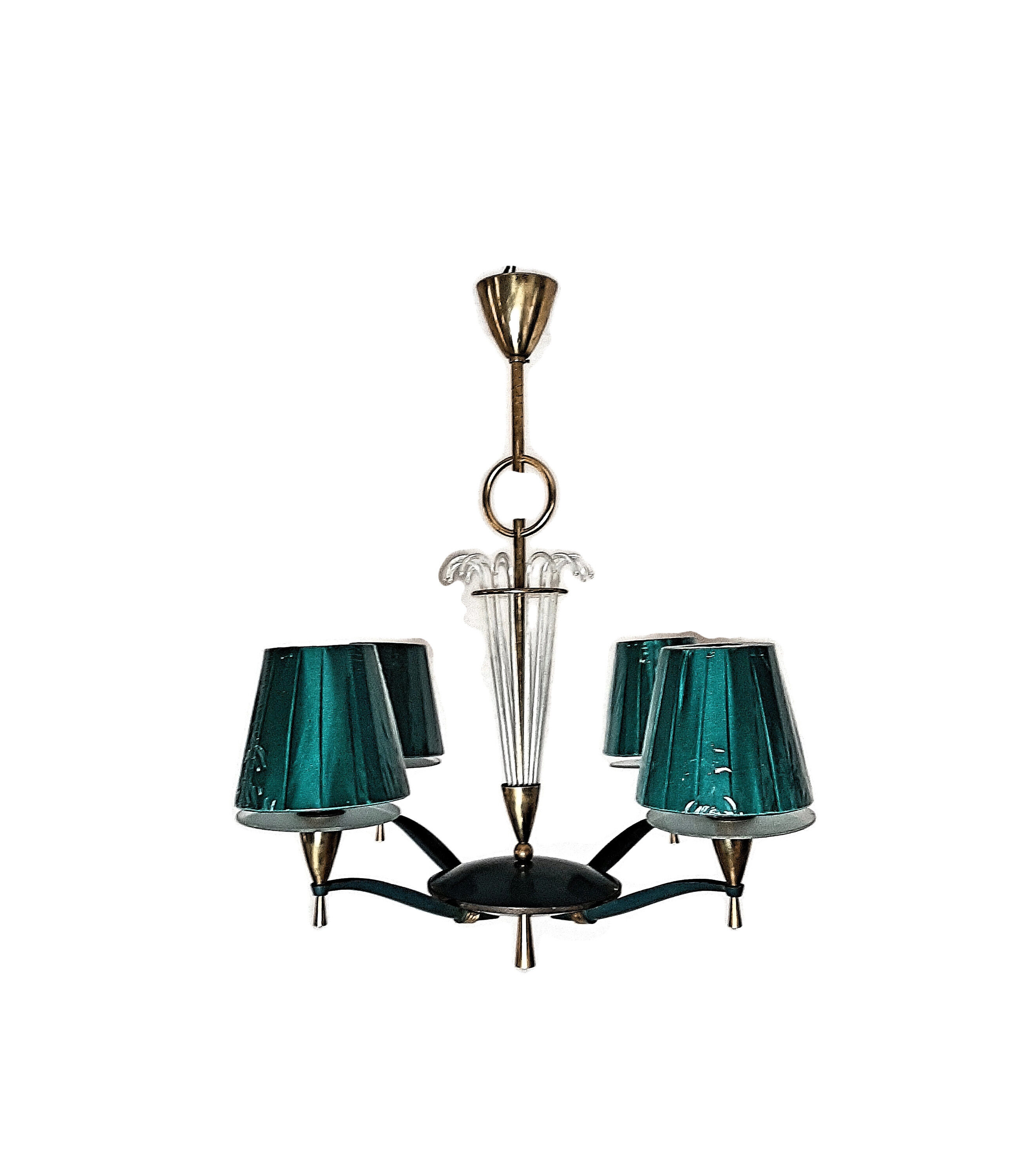 Chandelier of the end of the era art deco design 1940s