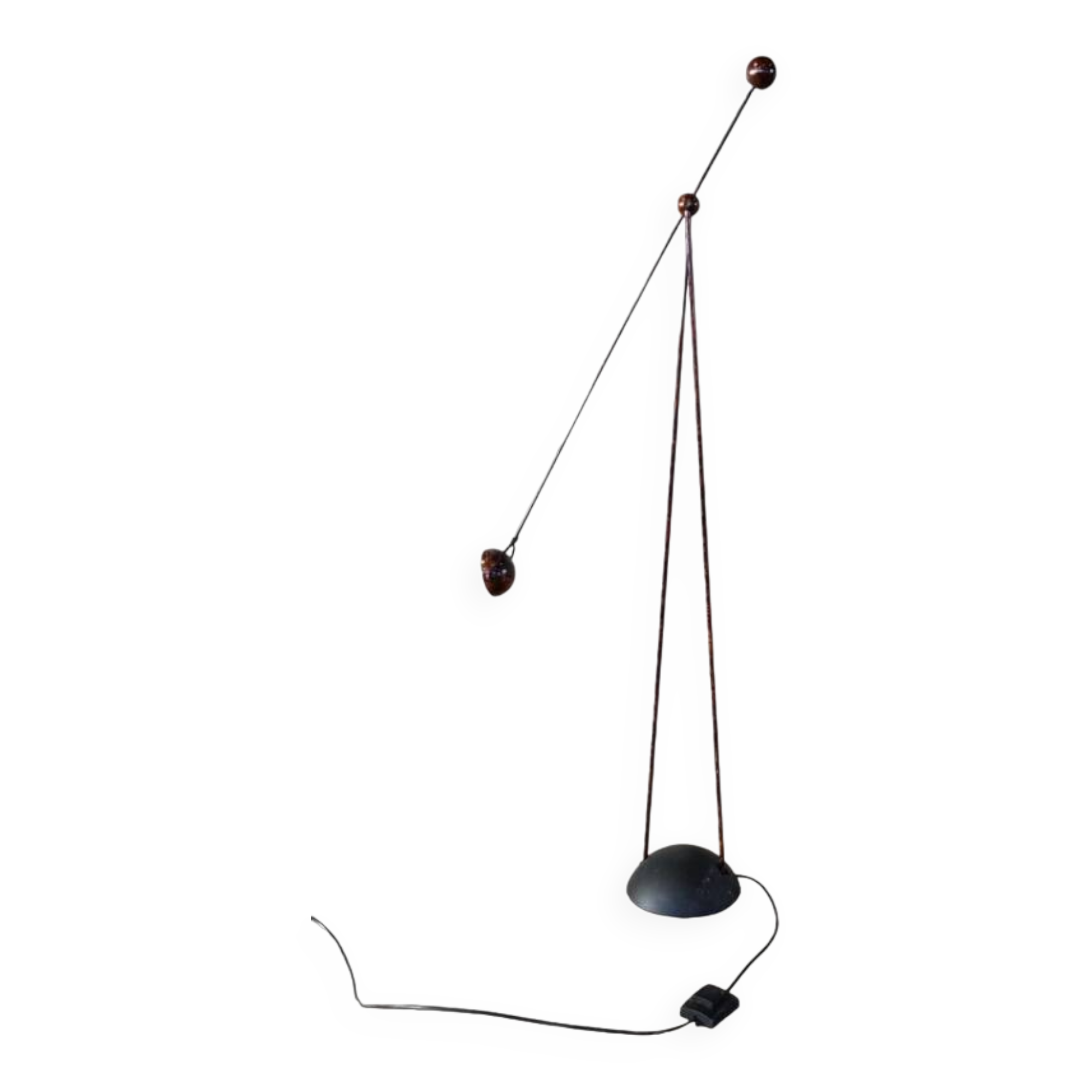 Vintage metal floor lamp "Yuki" Italian designer Paolo Francesco Piva