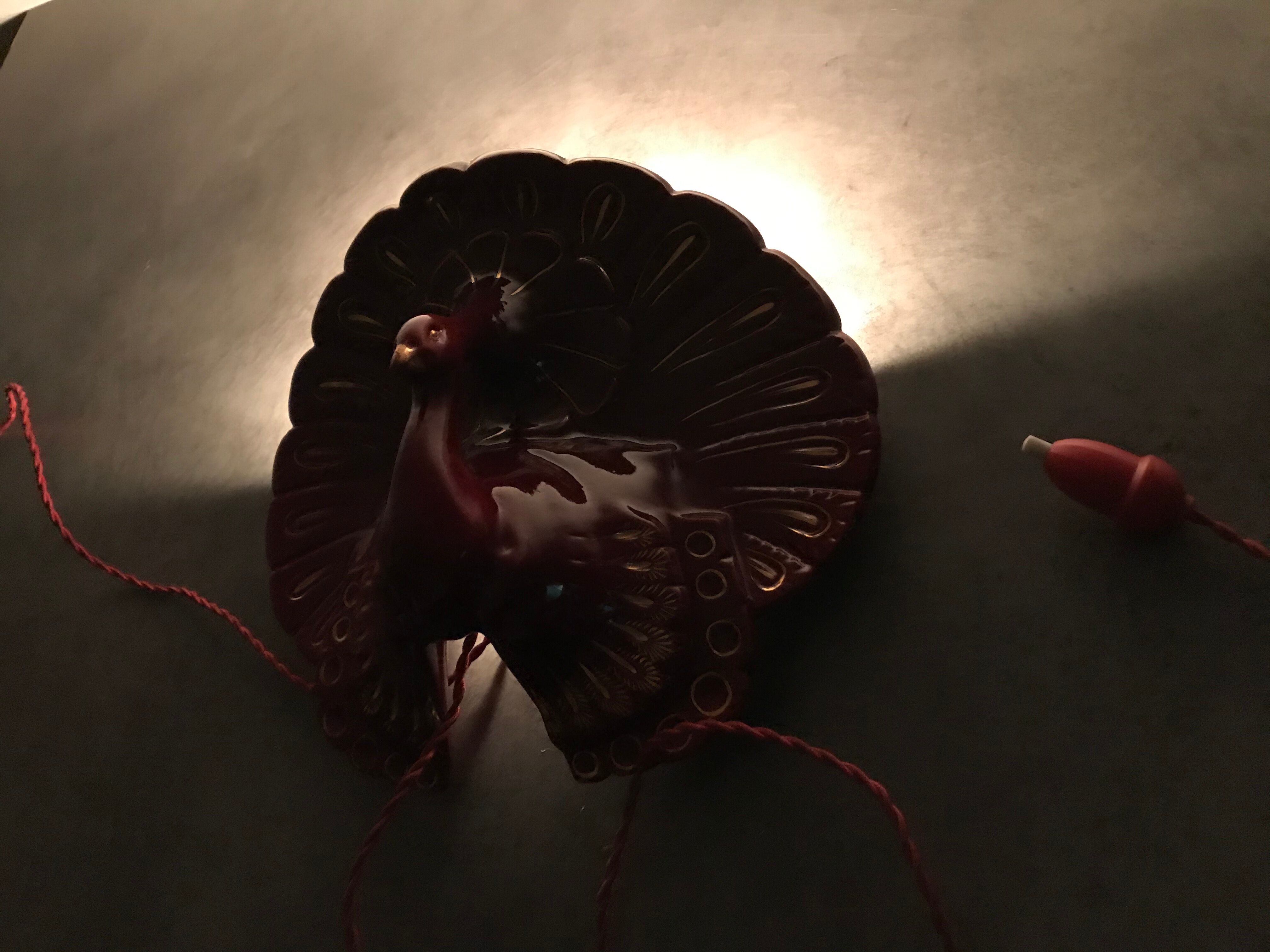 Paon art deco wall light