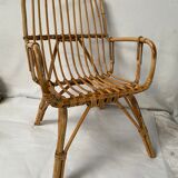 Chaise d’enfant en rotin vintage