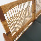 Hans Olsen for Brdr Juul Kristensen, rattan backed sofa, Denmark 1950s