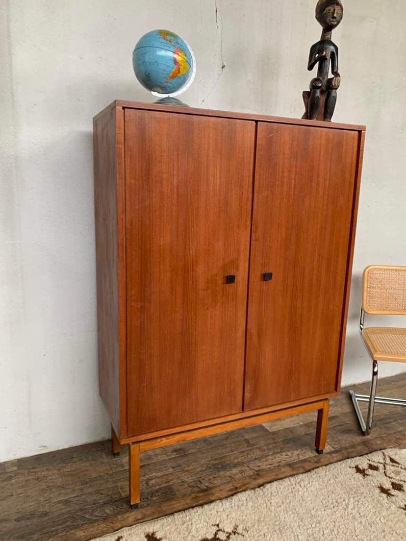 Vintage Scandinavian Teak Wardrobe with 2 doors