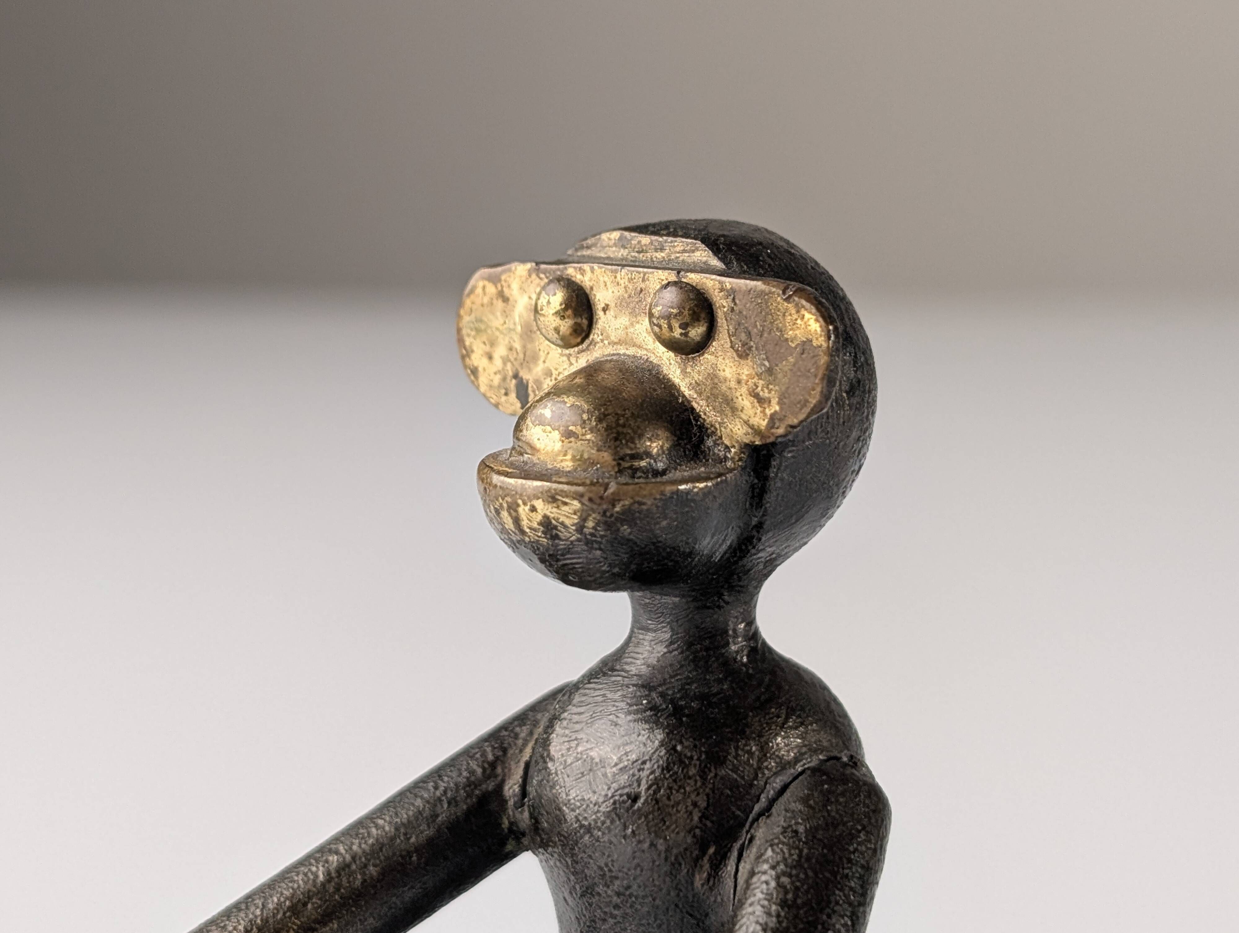 Kay Bojesen mid-century monkey, rare bronze version, Denmark, 1950s