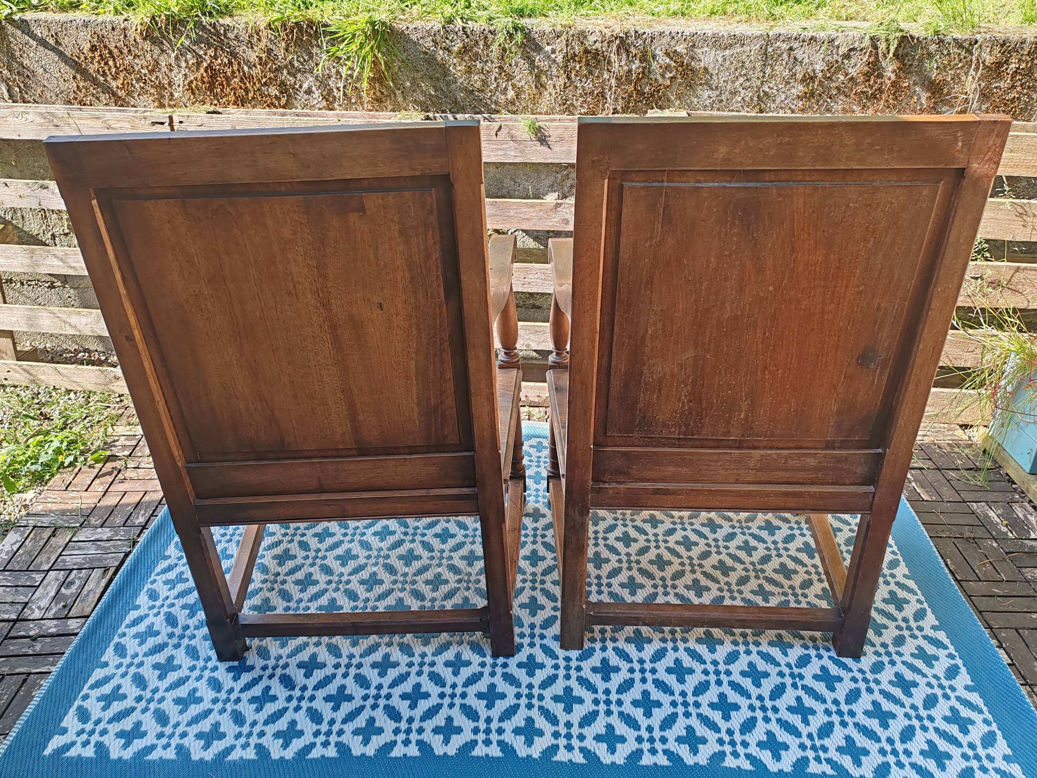 Lot of Antique Wooden Armchairs