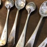 Set of 6 silver plated English teaspoons