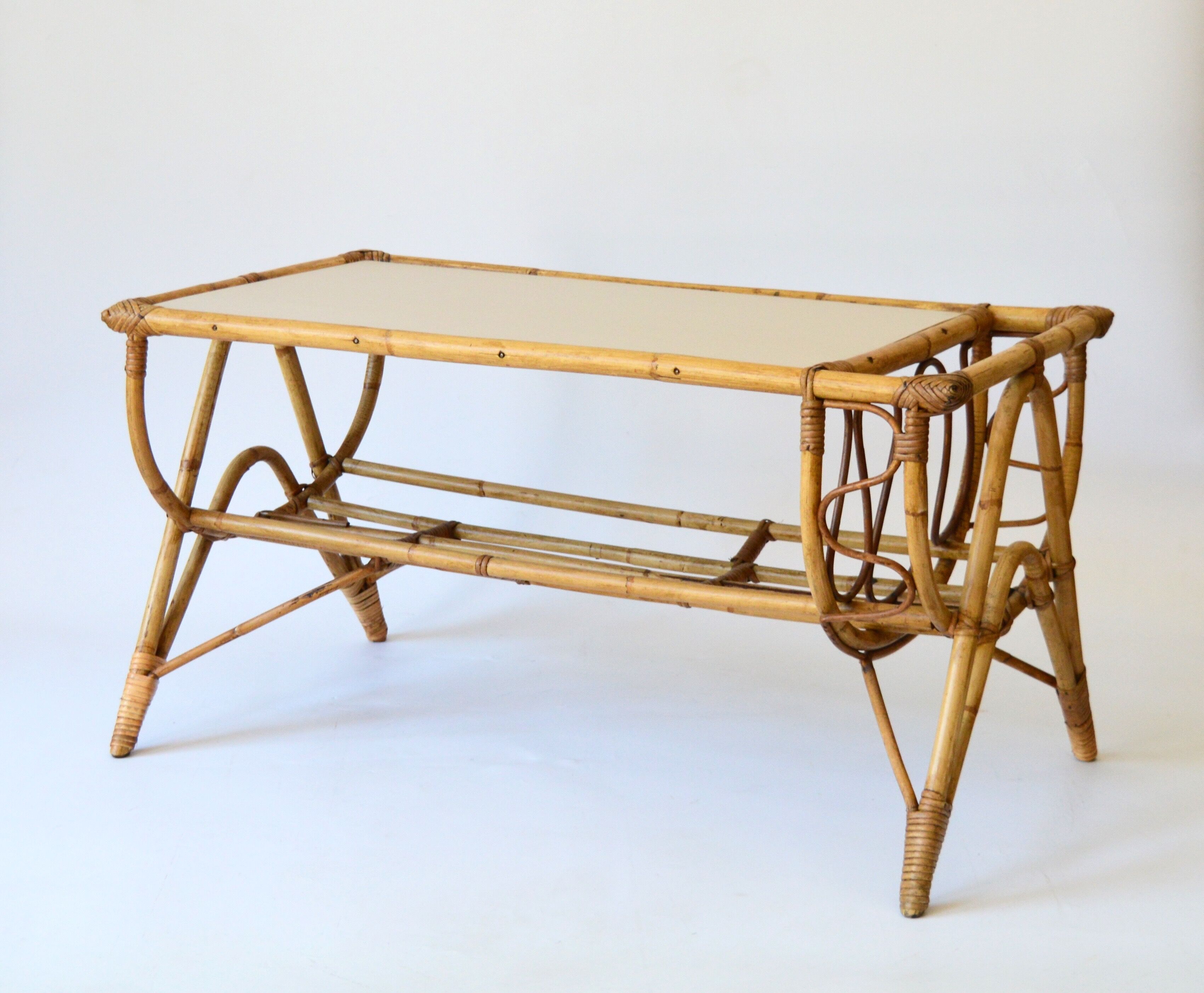 Rattan magazine holder