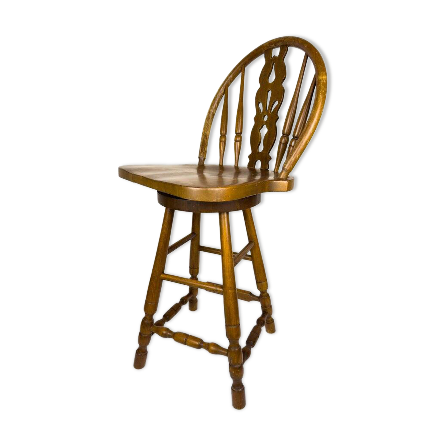 Vintage wooden bar chair, 1992