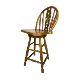 Vintage wooden bar chair, 1992