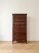 Louis XV style chest of drawers in dark wood with 7 drawers