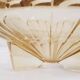 Art deco trinket bowl  thick glass
