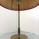 Lampe de table en laiton avec abat-jour plié années 1950