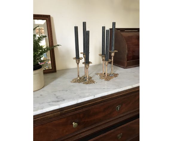 Pair of brass candlesticks