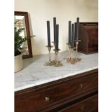 Pair of brass candlesticks