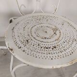 4 wrought iron garden armchairs