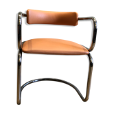 Chaise Victoria des années 70 vintage terracotta