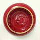 Vintage Spheric Red Glazed Ceramic Ashtray by Gabbianelli, Italy
