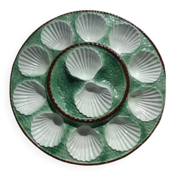 Plat à coquillages barbotine