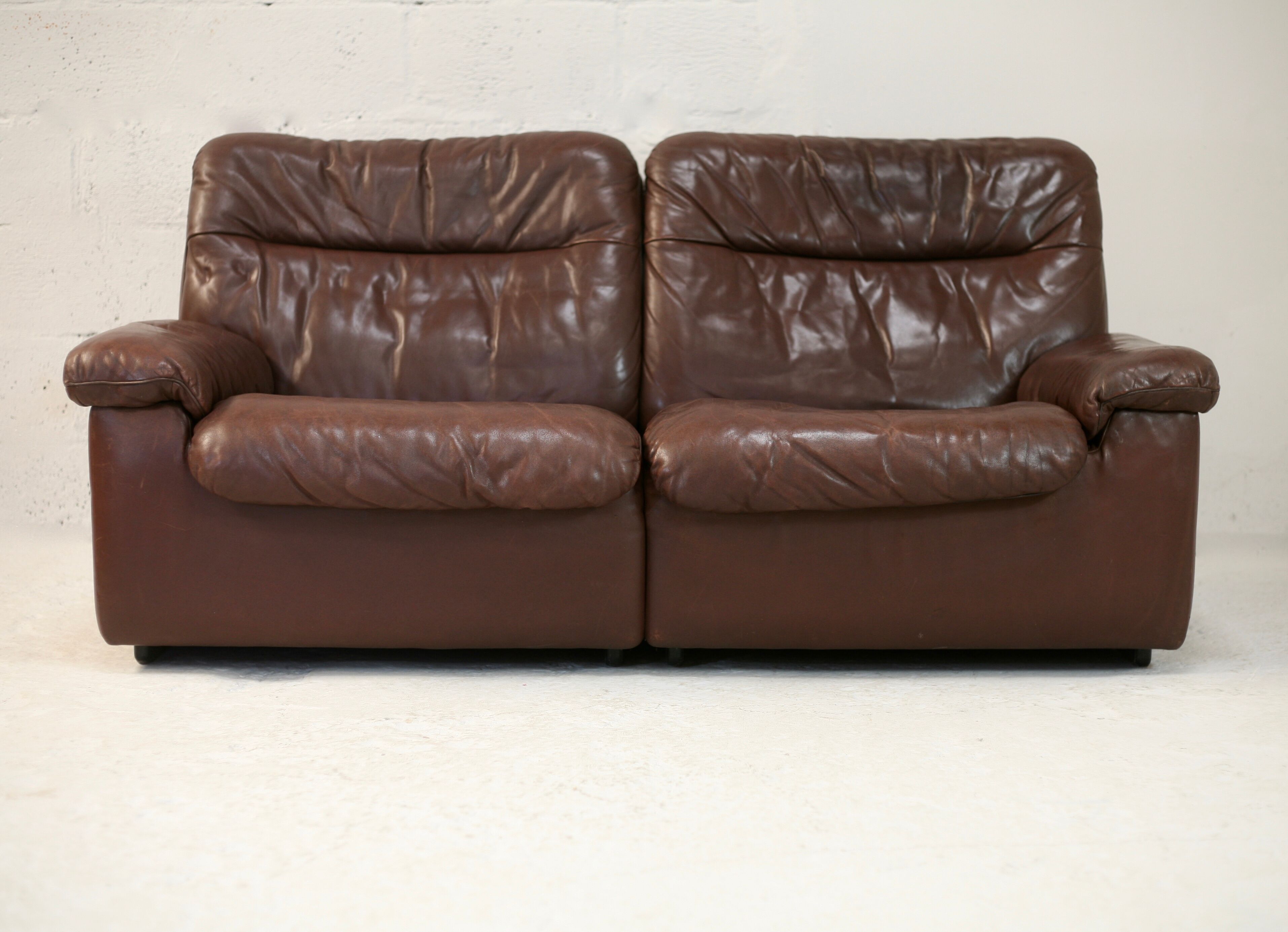 Sofa De Sede. Leather "chocolate" Switzerland, circa 1970