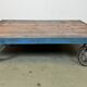 Large blue industrial coffee table cart, 1960s