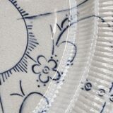 Vintage blue and white ceramic oval dish