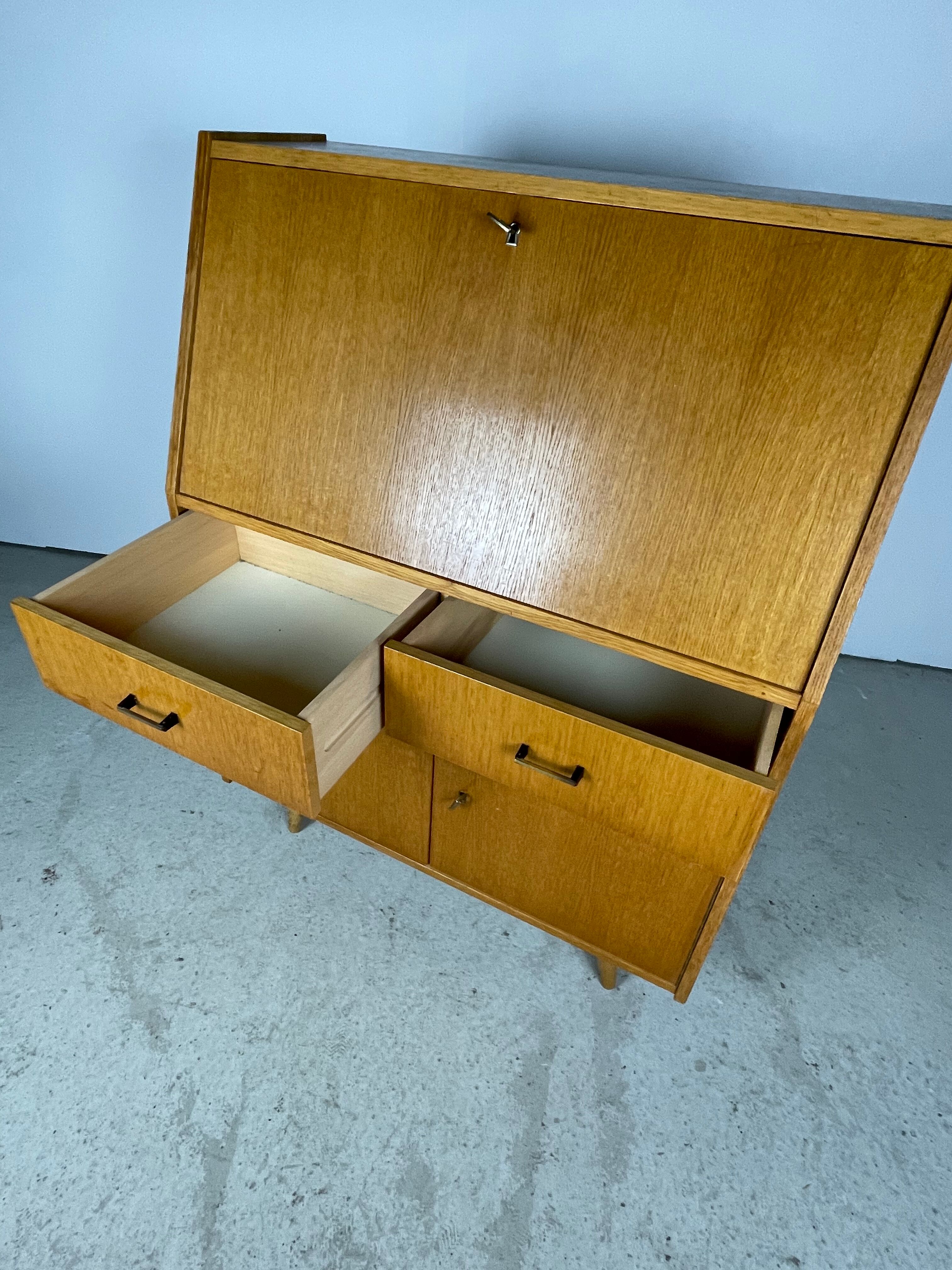 Secretary in blond oak 1960