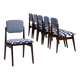 Set of six Italian mid-century dining chairs, 1960s