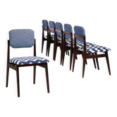Ensemble de six chaises de salle à manger italiennes des années 1960.