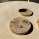 Set of 3 fossilized wooden coasters (clear)