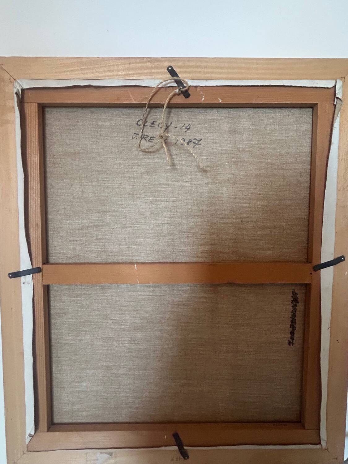 Painting, oil on canvas landscape of Clecy