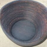 Vintage MCM pencil reed egg pod chair - rattan bamboo