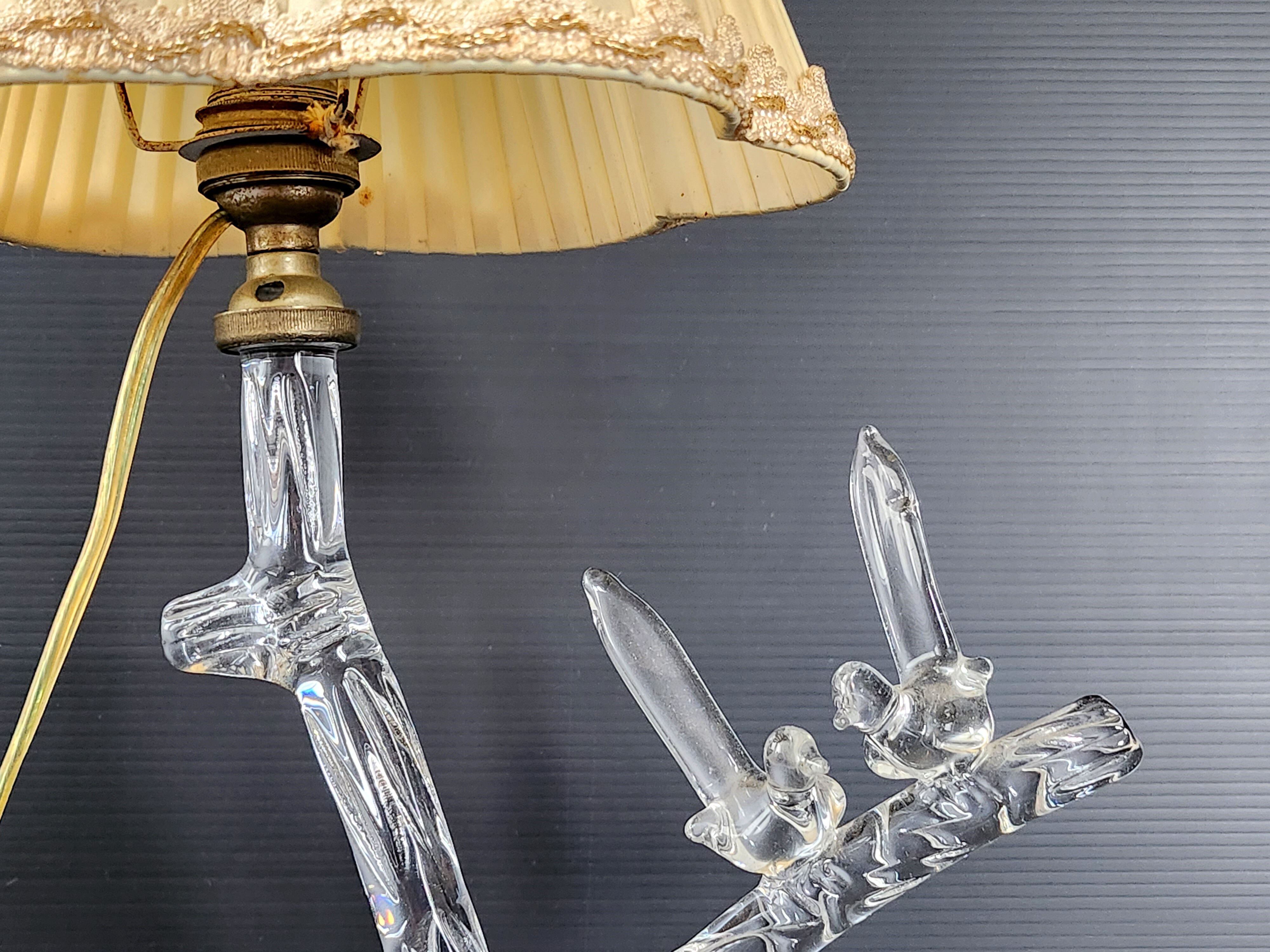 Lampe tripode vintage 1960 cristal