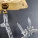 Lampe tripode vintage 1960 cristal