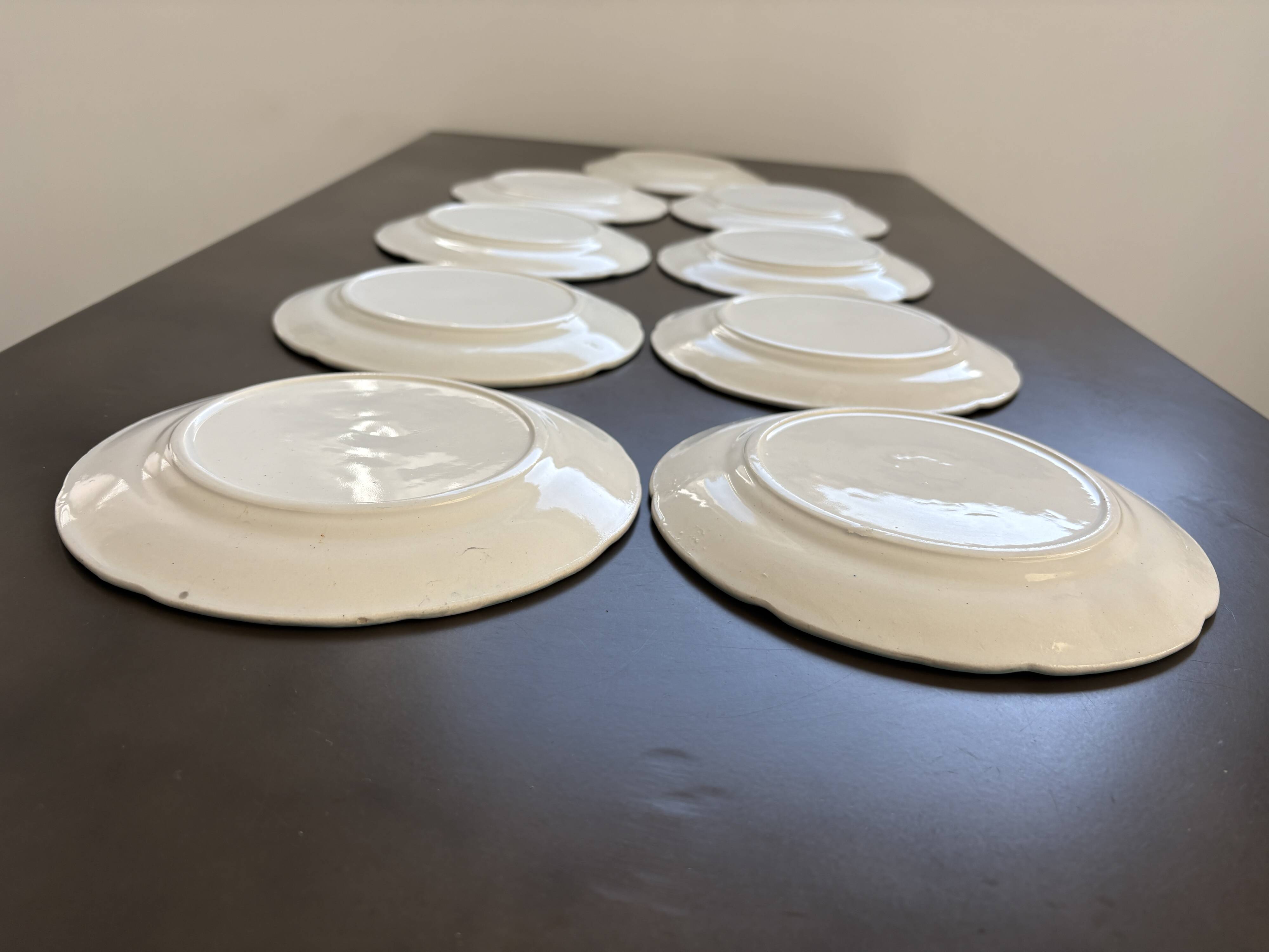 9 dessert plates Digoin & Sarreguemines