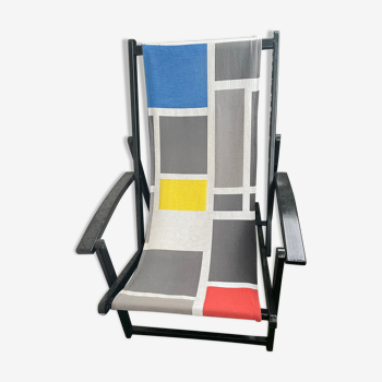 Chaise mi  longue  tendance multicolore