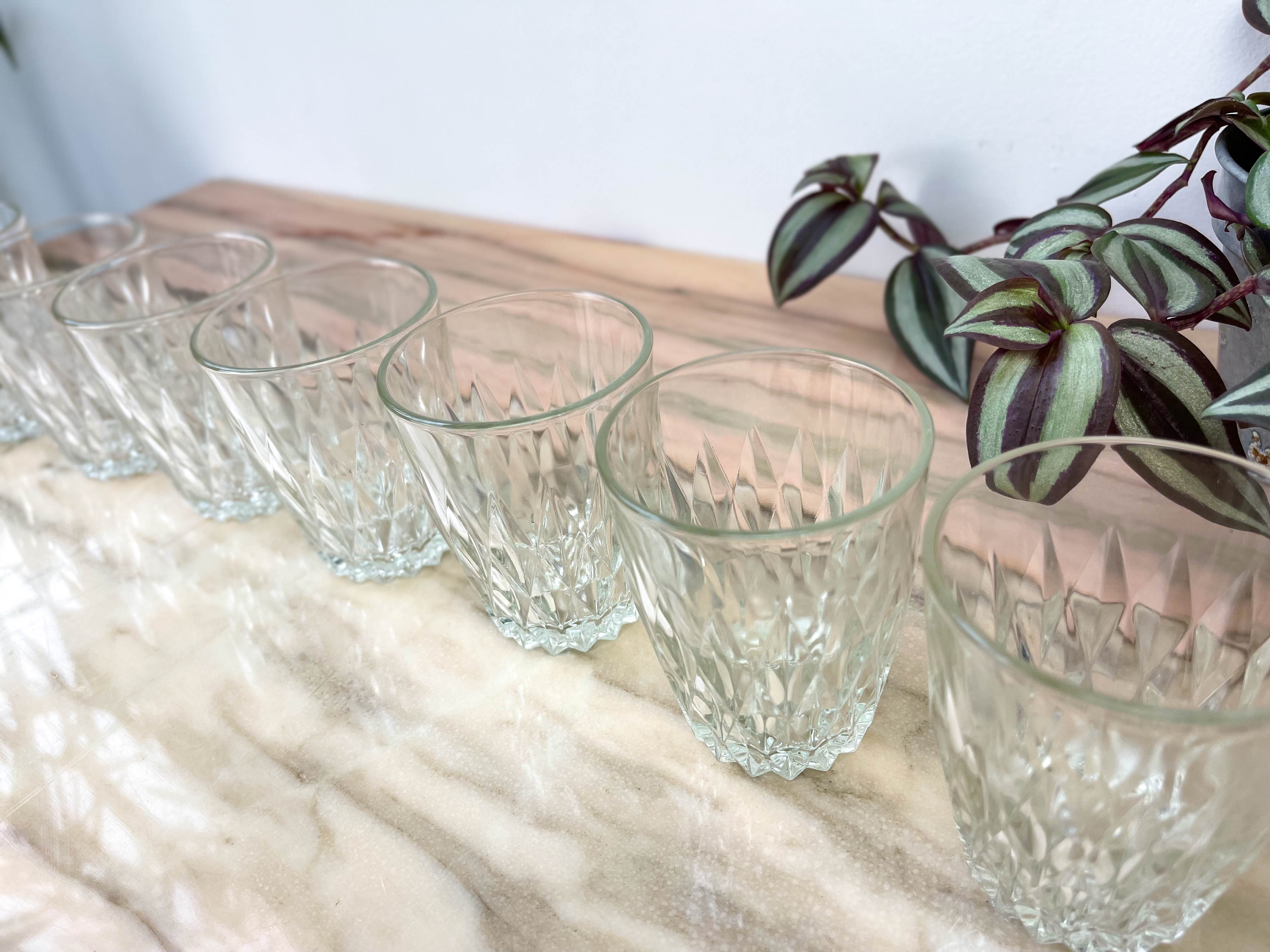 Set de 8 verres à eau années 60