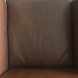 Full grain leather club armchair