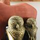 Couple de chouettes vintage en laiton