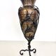 Copper Vase with Wrought Iron Snake and Leaves attr. to Alessandro Mazzucot