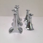 5 bougeoirs chromés modulaires WMF