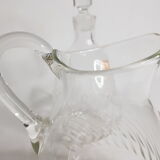 Carafe et pichet en cristal de bohème, années 60