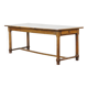 Antique French Farmhouse Dining Table in Oak with 2 Drawers