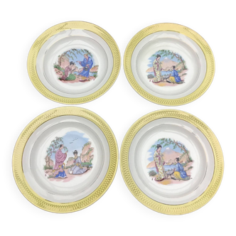 4 Saint Amand Céranord soup plates Butterfly model