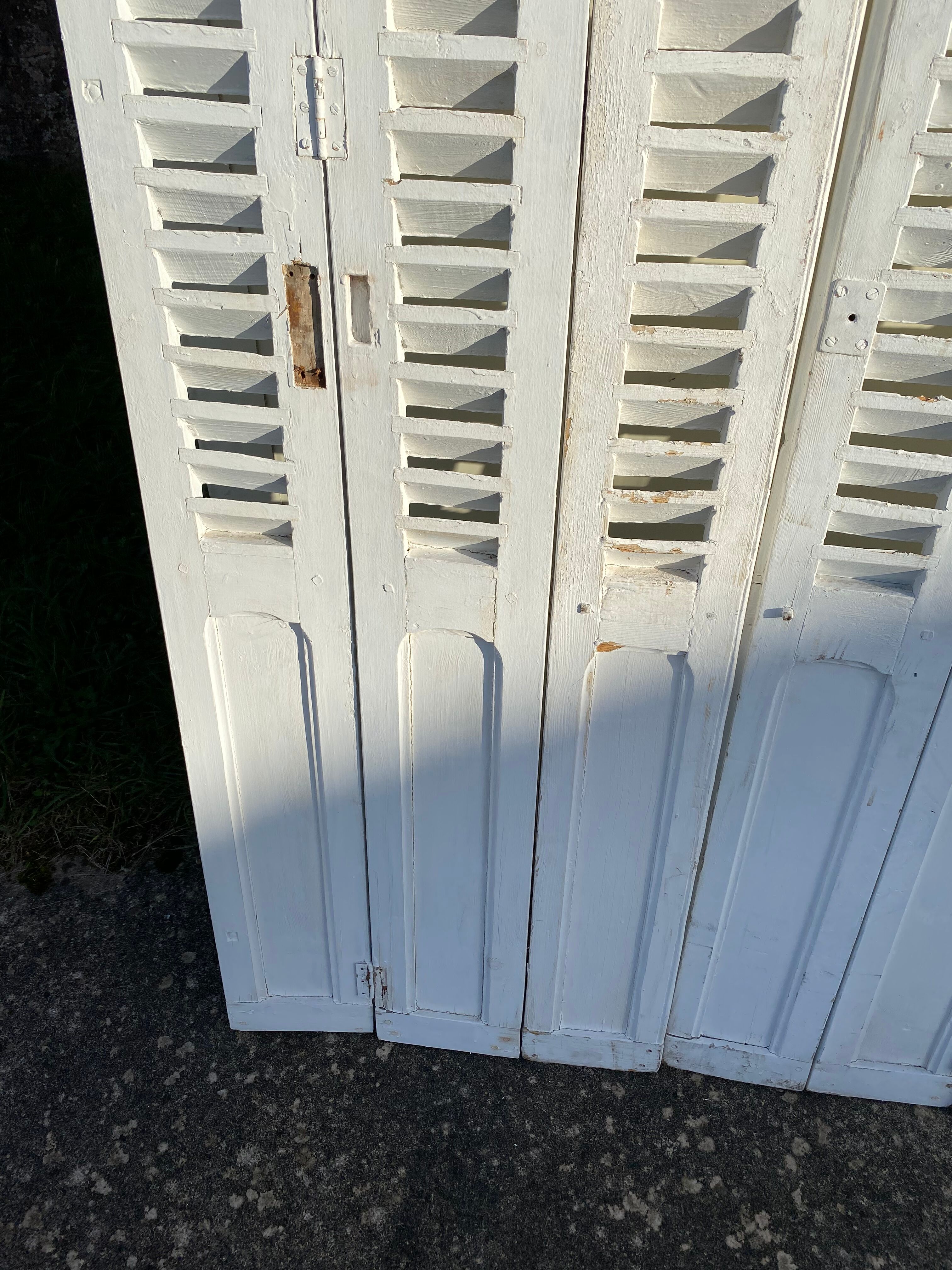 Shutters with folding leaves