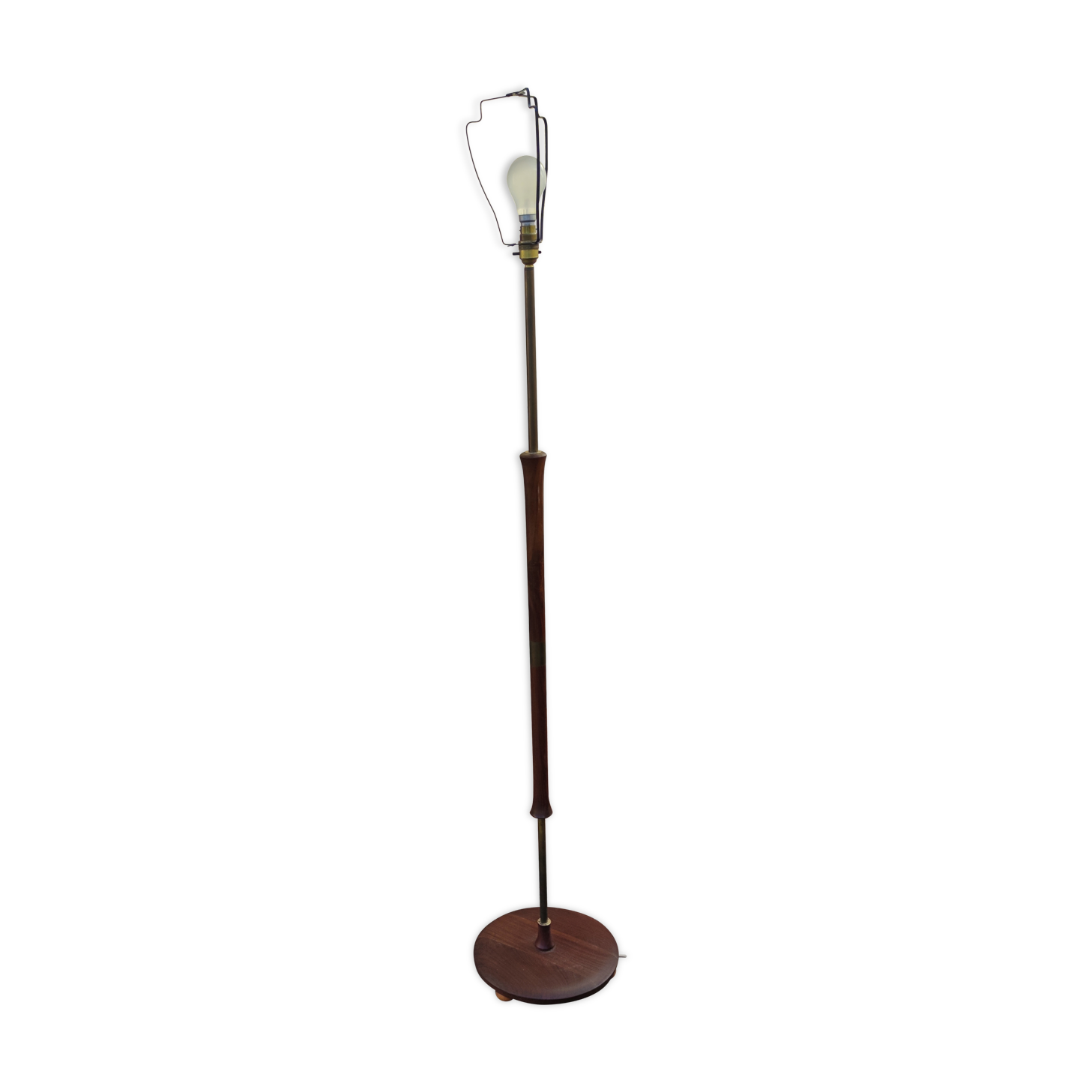 Teak and bronze floor lamp, circa 1960