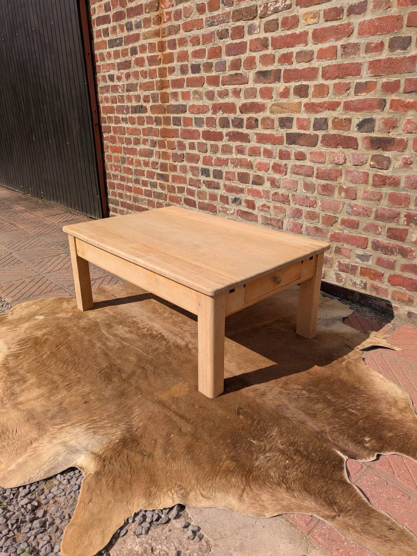 Light oak coffee table
