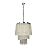 Mid-century Murano glass chandelier attributed to Toni Zuccheri for Venini, Italy, 1960s.