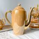 Service à thé vintage en Lustre Czecho-Slovaquia Victoria China pêche irisé 1950