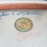 Octagonal vase signed Lallier in Moustier
