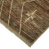 Handmade Tribal Decorative 207 cm x 293 cm Brown Wool Carpet