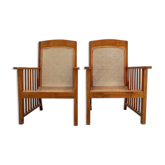Mid-century canage armchair